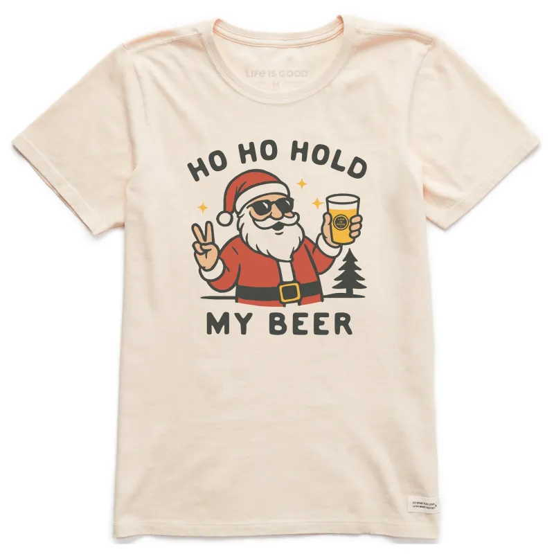 Women's Ho Ho Hold My Beer Short Sleeve Crusher Tee sold by Life is Good
