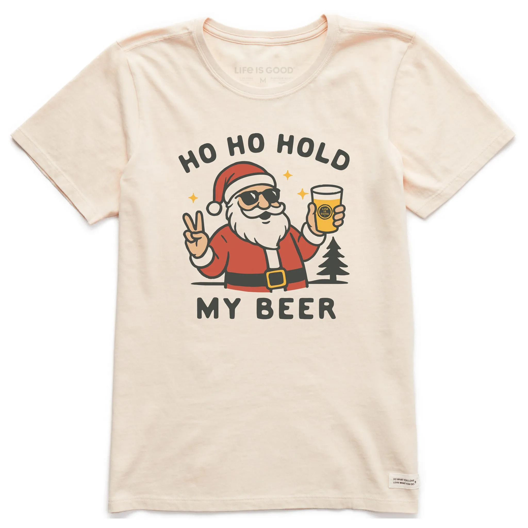 Women's Ho Ho Hold My Beer Short Sleeve Crusher Tee sold by Life is Good