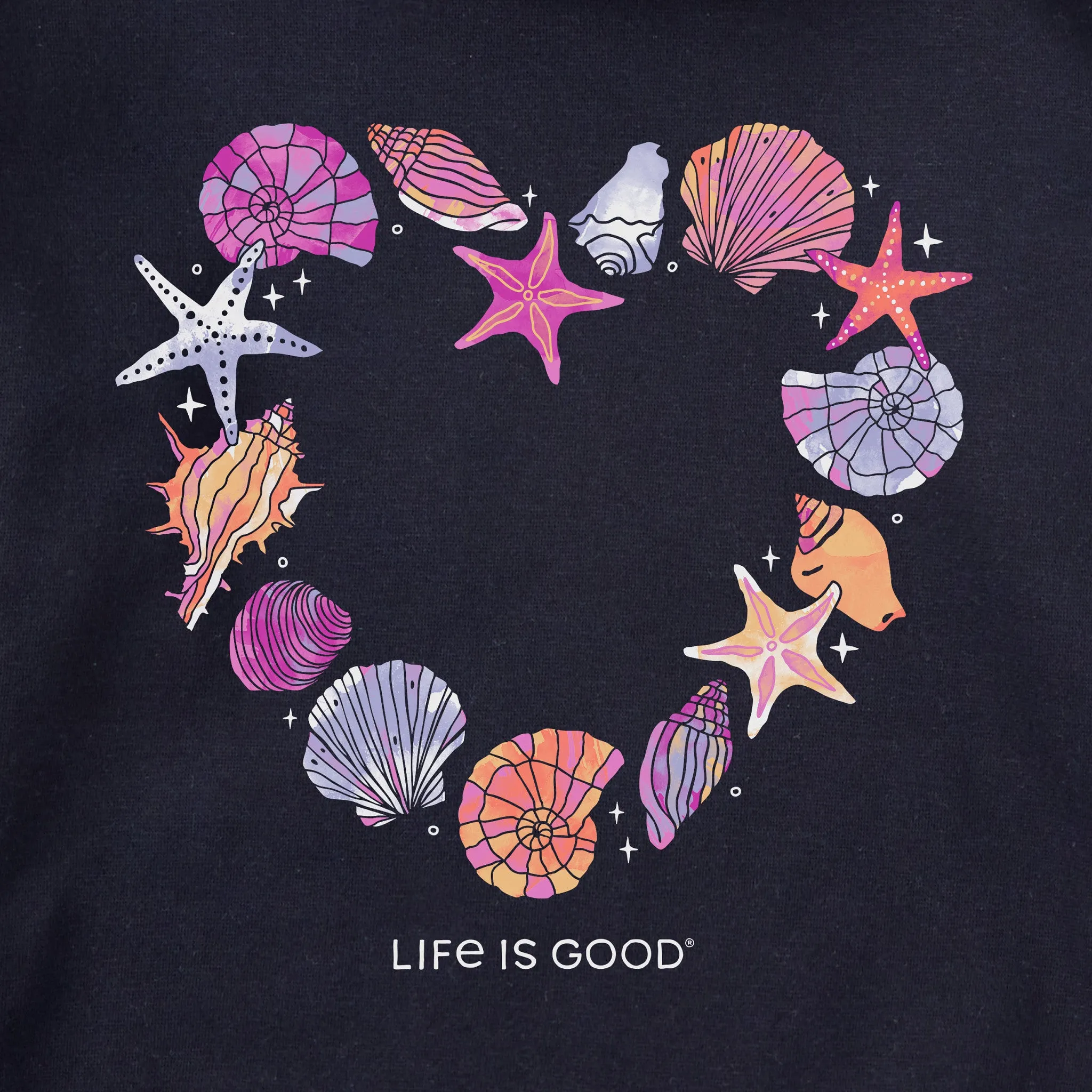 Adult Unisex Seashell Heart Every Wear Crew Sweatshirt sold by Life is Good product image thumbnail 2