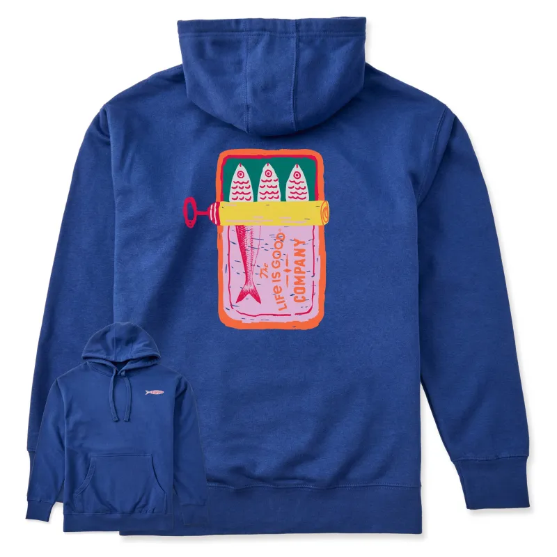 Adult Unisex Sardine Tin Every Wear Hoodie Sweatshirt sold by Life is Good