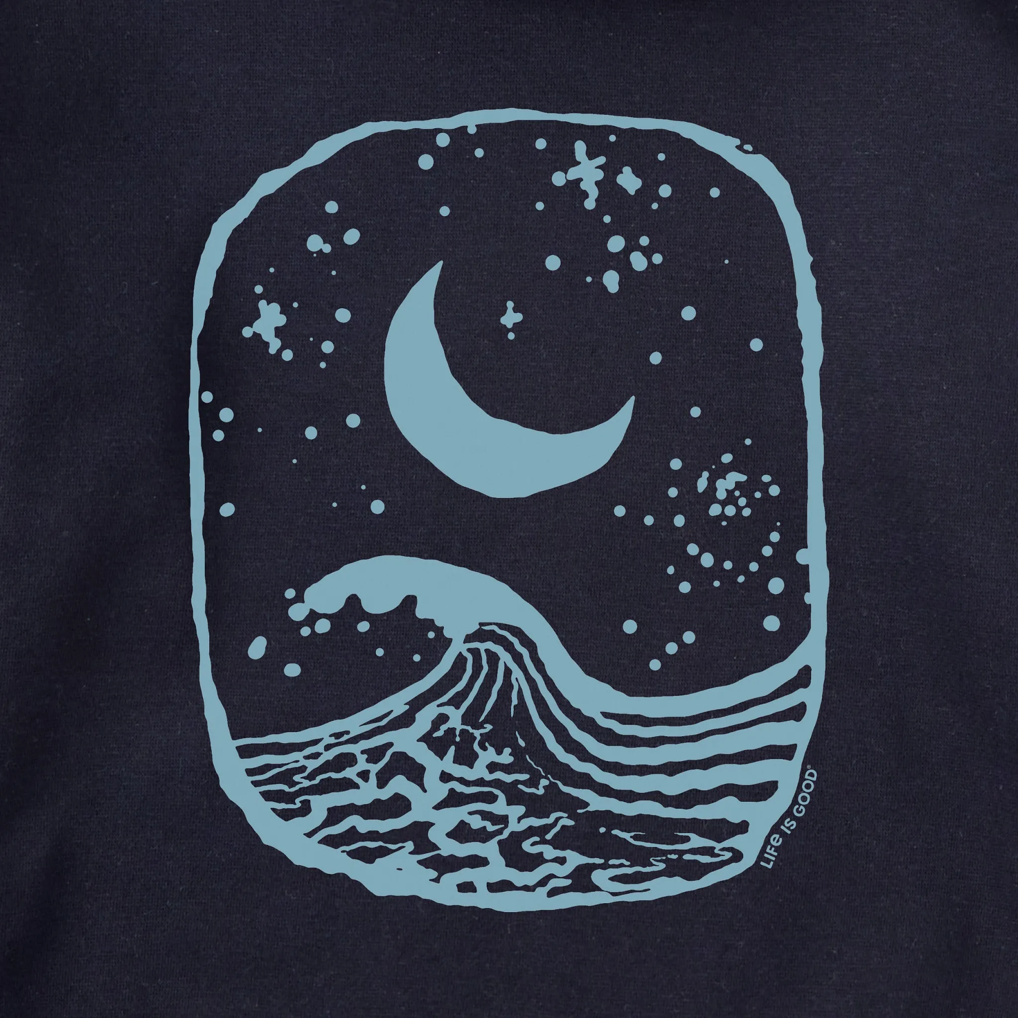 Adult Unisex Moon Wave Every Wear Hoodie Sweatshirt sold by Life is Good product image thumbnail 2