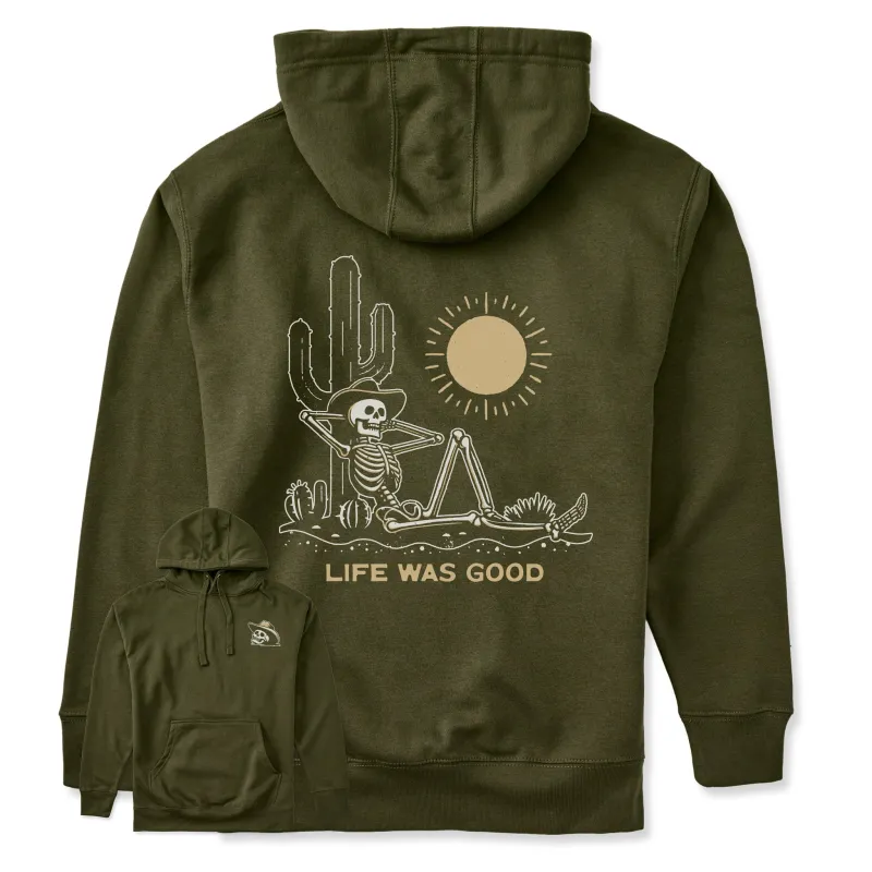 Adult Unisex Life was Good Cowboy Skull Every Wear Hoodie Sweatshirt sold by Life is Good