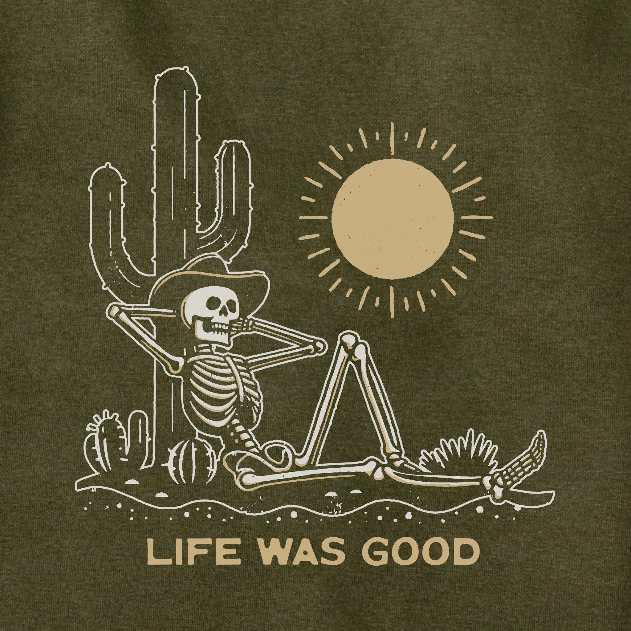 Adult Unisex Life was Good Cowboy Skull Every Wear Hoodie Sweatshirt sold by Life is Good product image thumbnail 2