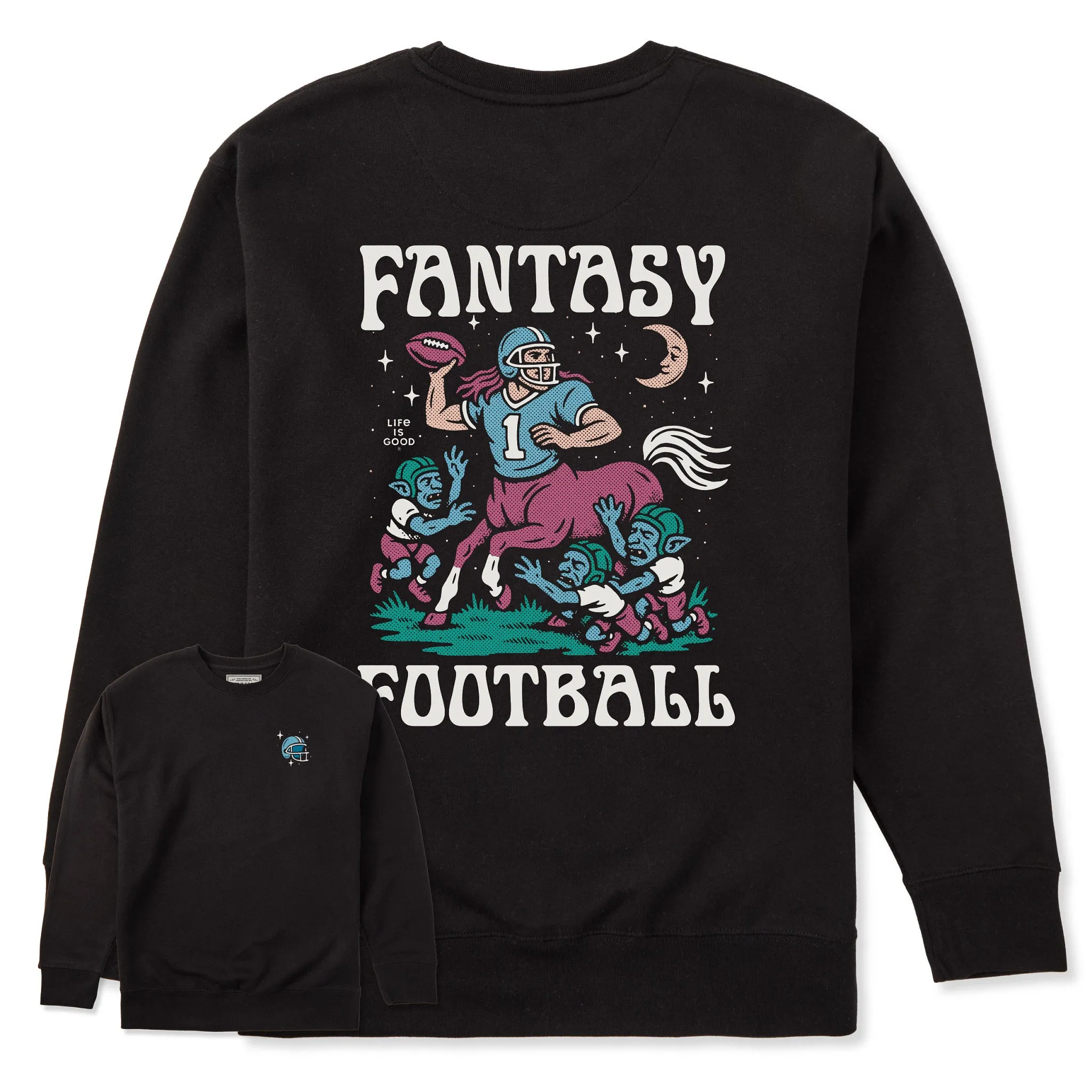 Adult Unisex Centaur Fantasy Football Every Wear Crew Sweatshirt sold by Life is Good