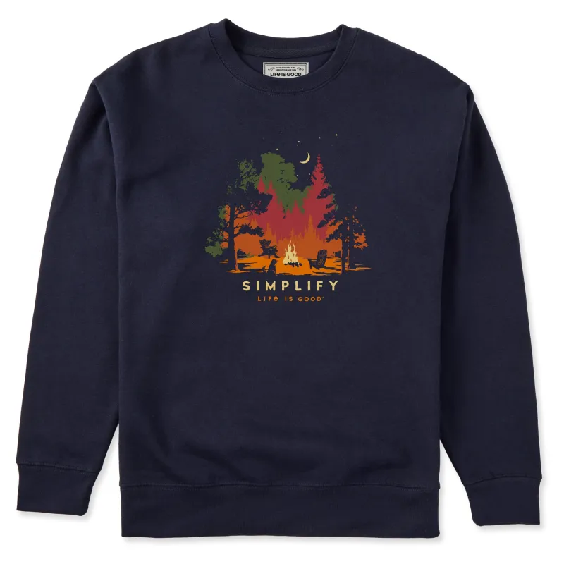 Adult Unisex Simplify Campfire Every Wear Crew Sweatshirt sold by Life is Good