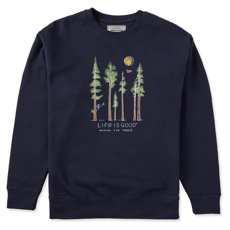Adult Unisex Life is Good Among the Trees Every Wear Crew Sweatshirt sold by Life is Good