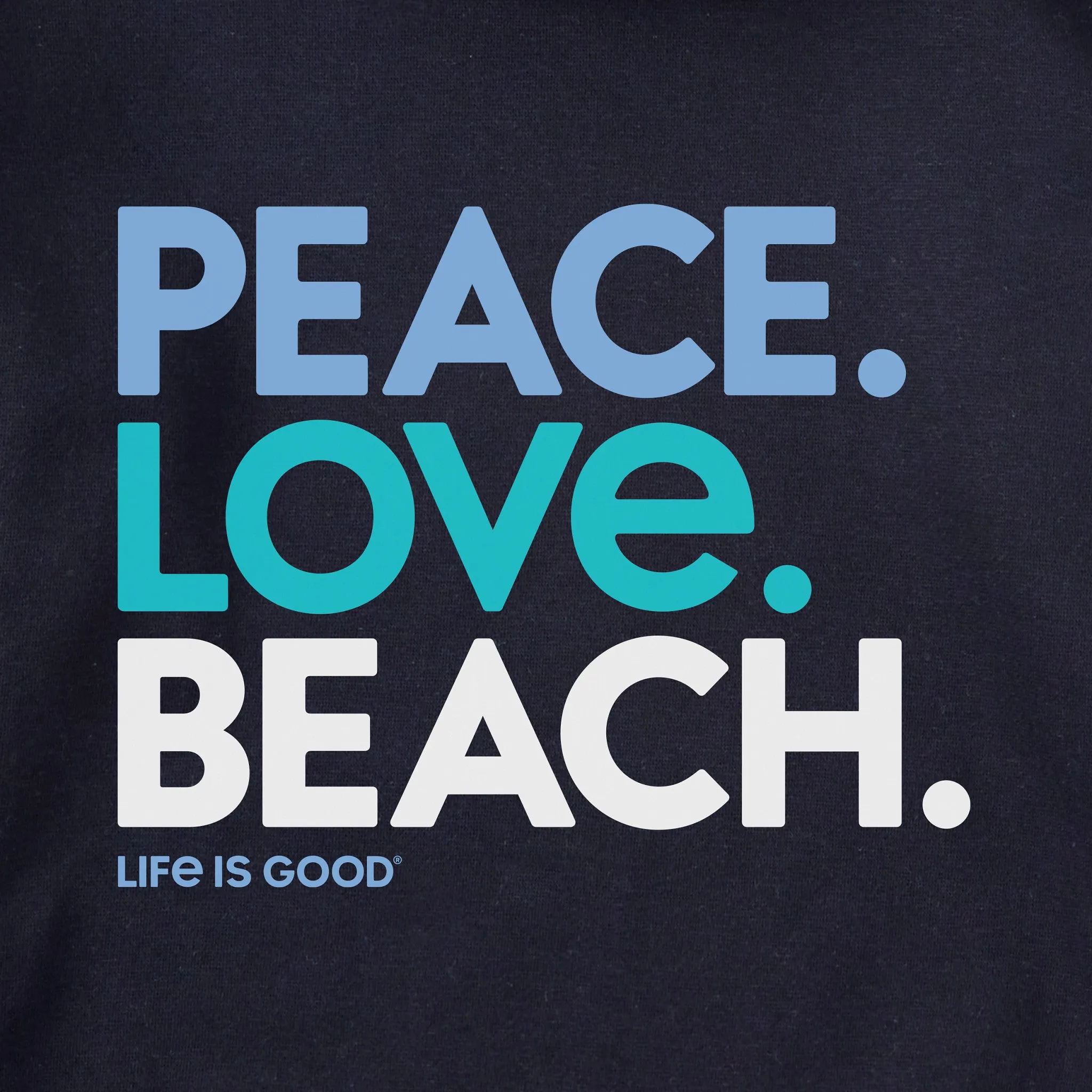 Adult Unisex Peace Love Beach Every Wear Crew Sweatshirt sold by Life is Good product image thumbnail 2