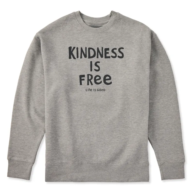Adult Unisex Kindness is Free Every Wear Crew Sweatshirt sold by Life is Good
