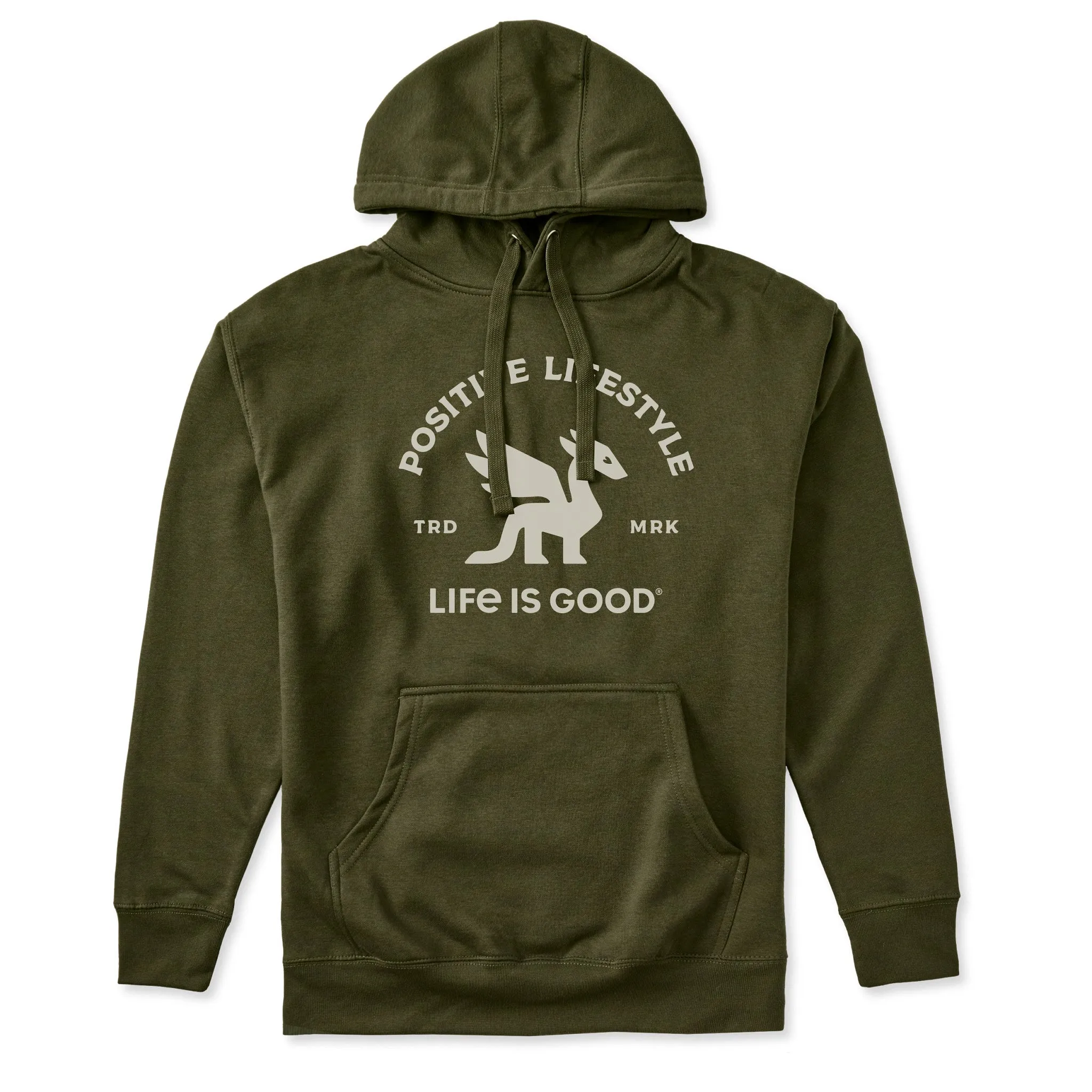 Adult Unisex Positive Lifestyle Dragon Every Wear Hoodie Sweatshirt sold by Life is Good