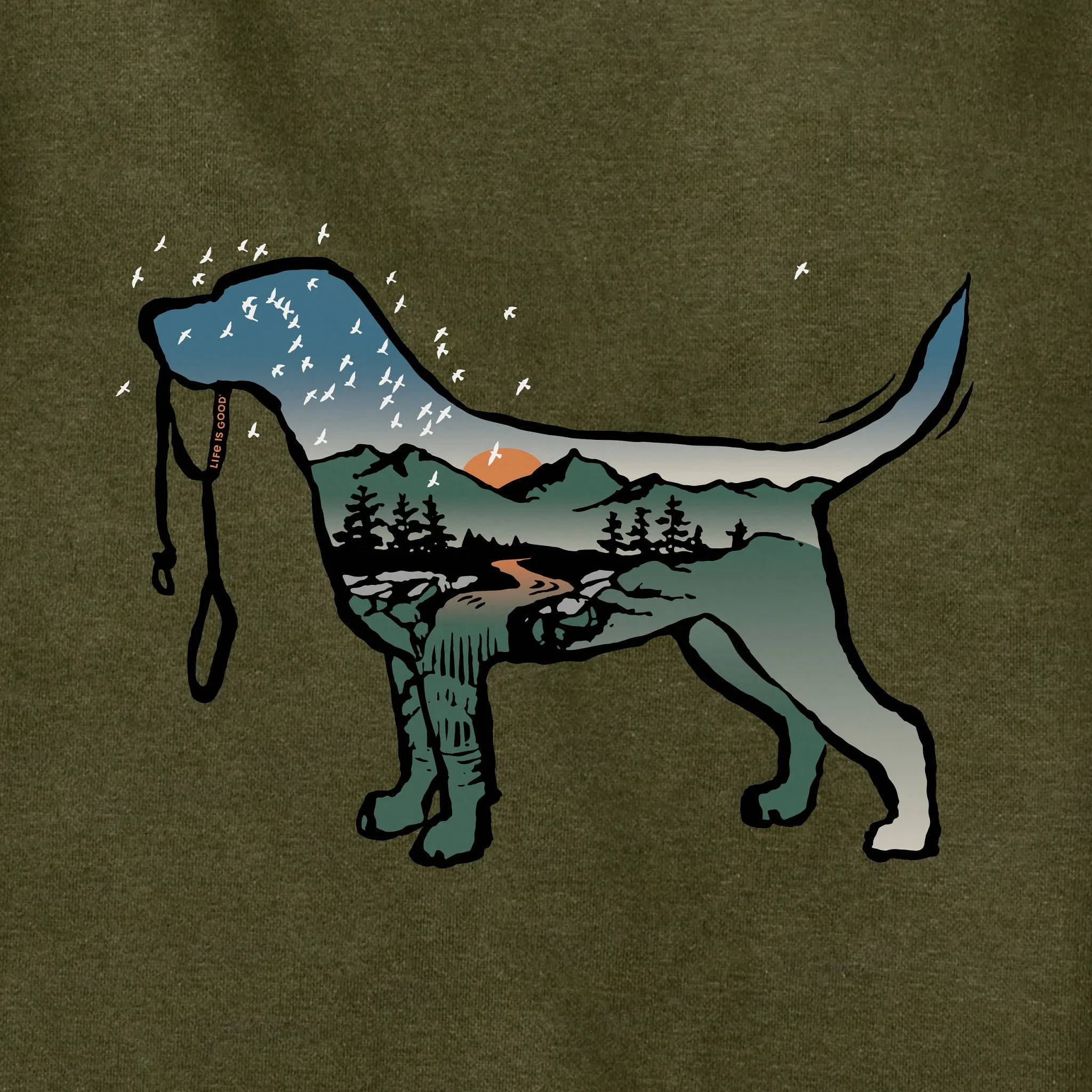 Adult Unisex Macro Micro Dogscape Every Wear Hoodie Sweatshirt sold by Life is Good product image thumbnail 2