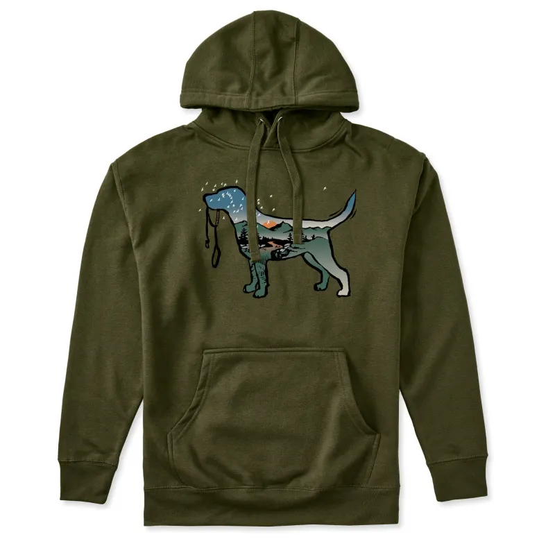 Adult Unisex Macro Micro Dogscape Every Wear Hoodie Sweatshirt sold by Life is Good