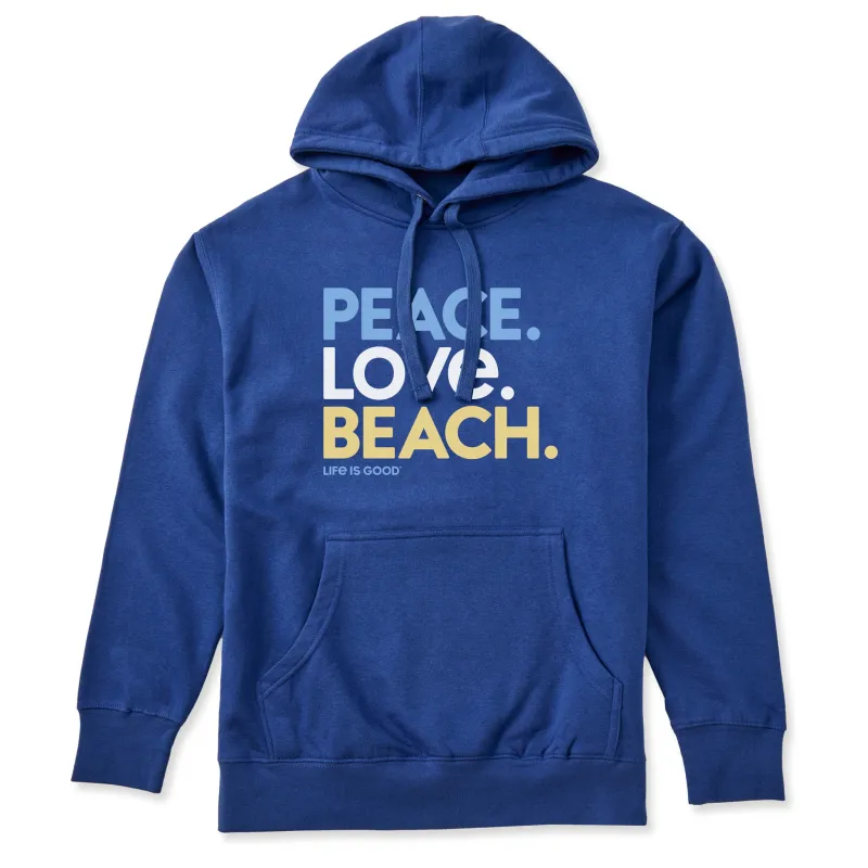 Adult Unisex Peace Love Beach Every Wear Hoodie Sweatshirt sold by Life is Good