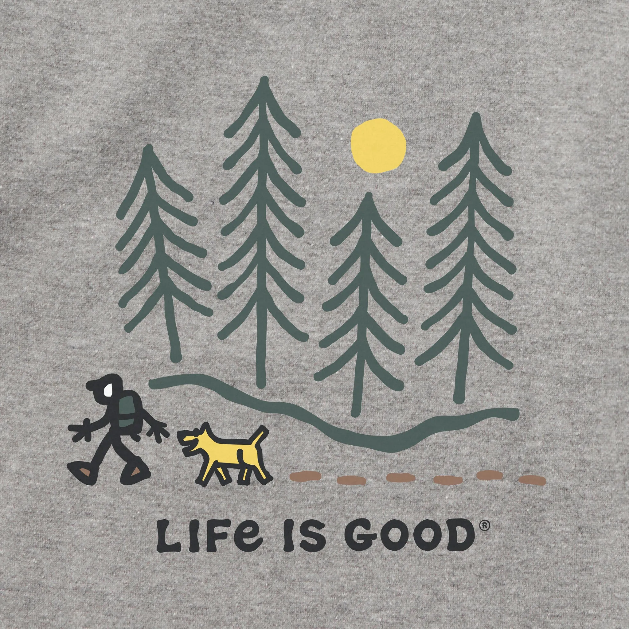 Adult Unisex Hiking through the Woods Every Wear Hoodie Sweatshirt sold by Life is Good product image thumbnail 2