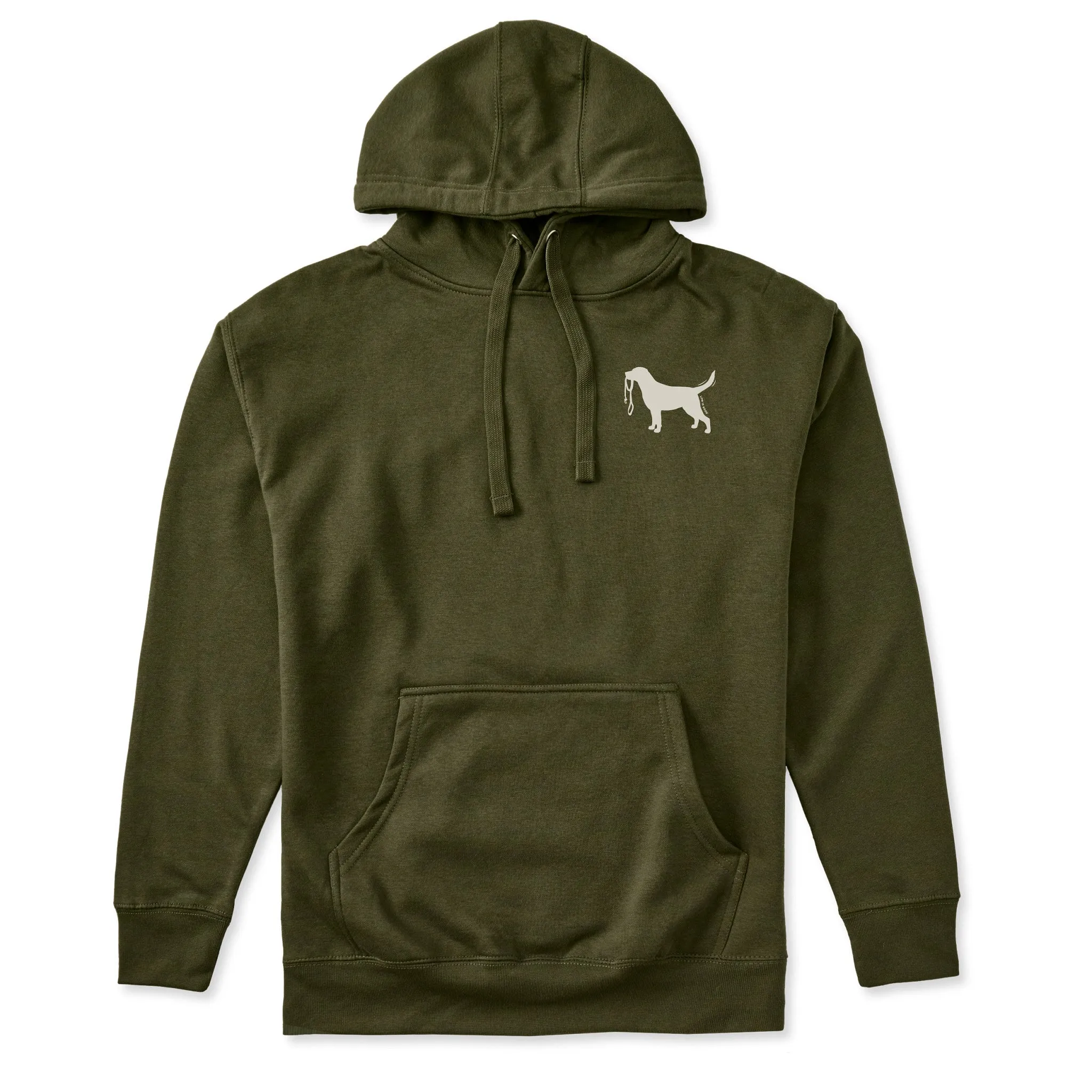Adult Unisex Labrador Leash Every Wear Hoodie Sweatshirt sold by Life is Good