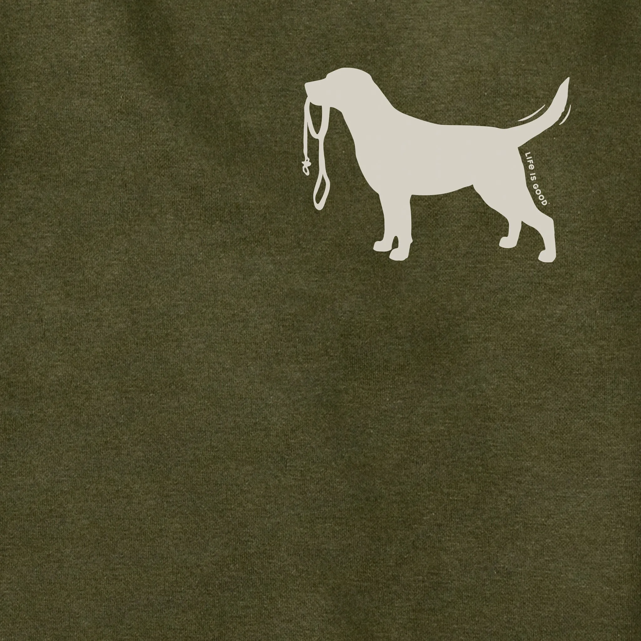 Adult Unisex Labrador Leash Every Wear Hoodie Sweatshirt sold by Life is Good product image thumbnail 2