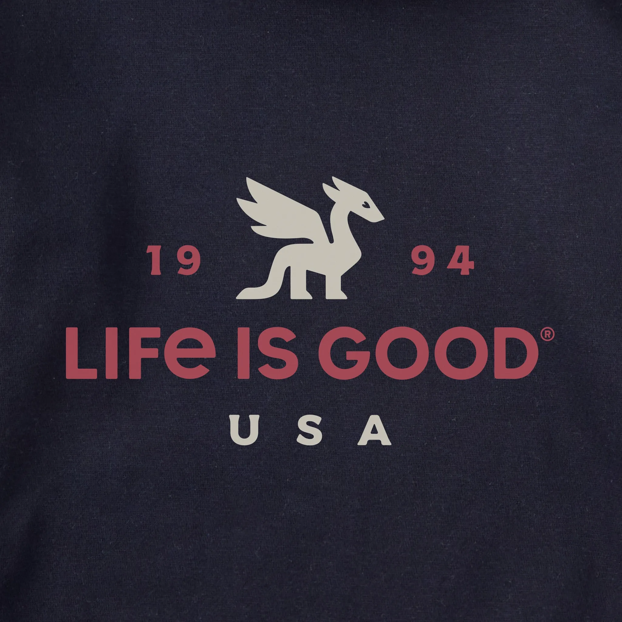 Adult Unisex USA Dragon Every Wear Hoodie Sweatshirt sold by Life is Good product image thumbnail 2