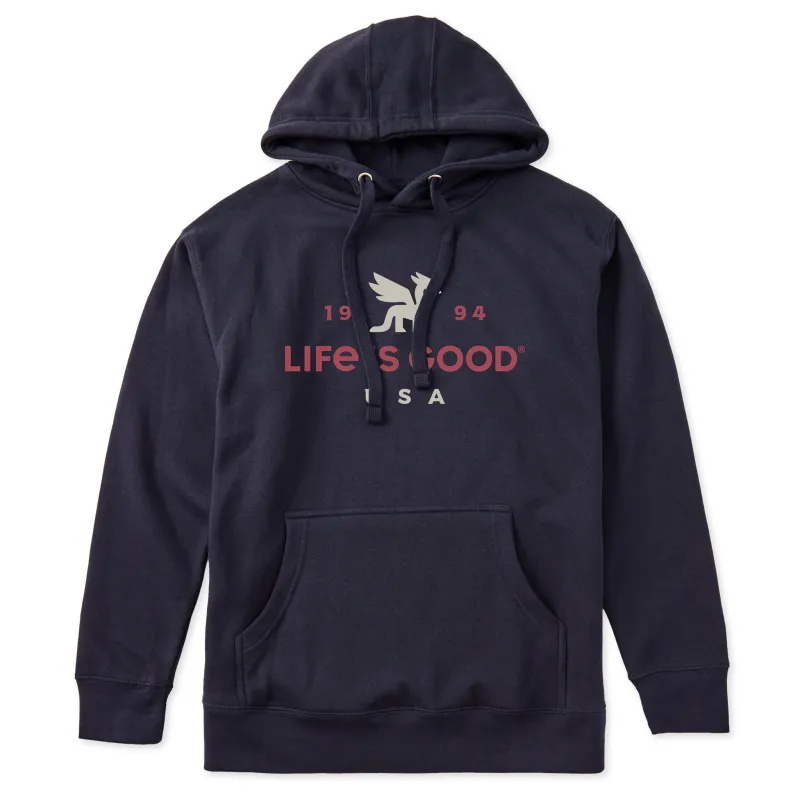 Adult Unisex USA Dragon Every Wear Hoodie Sweatshirt sold by Life is Good