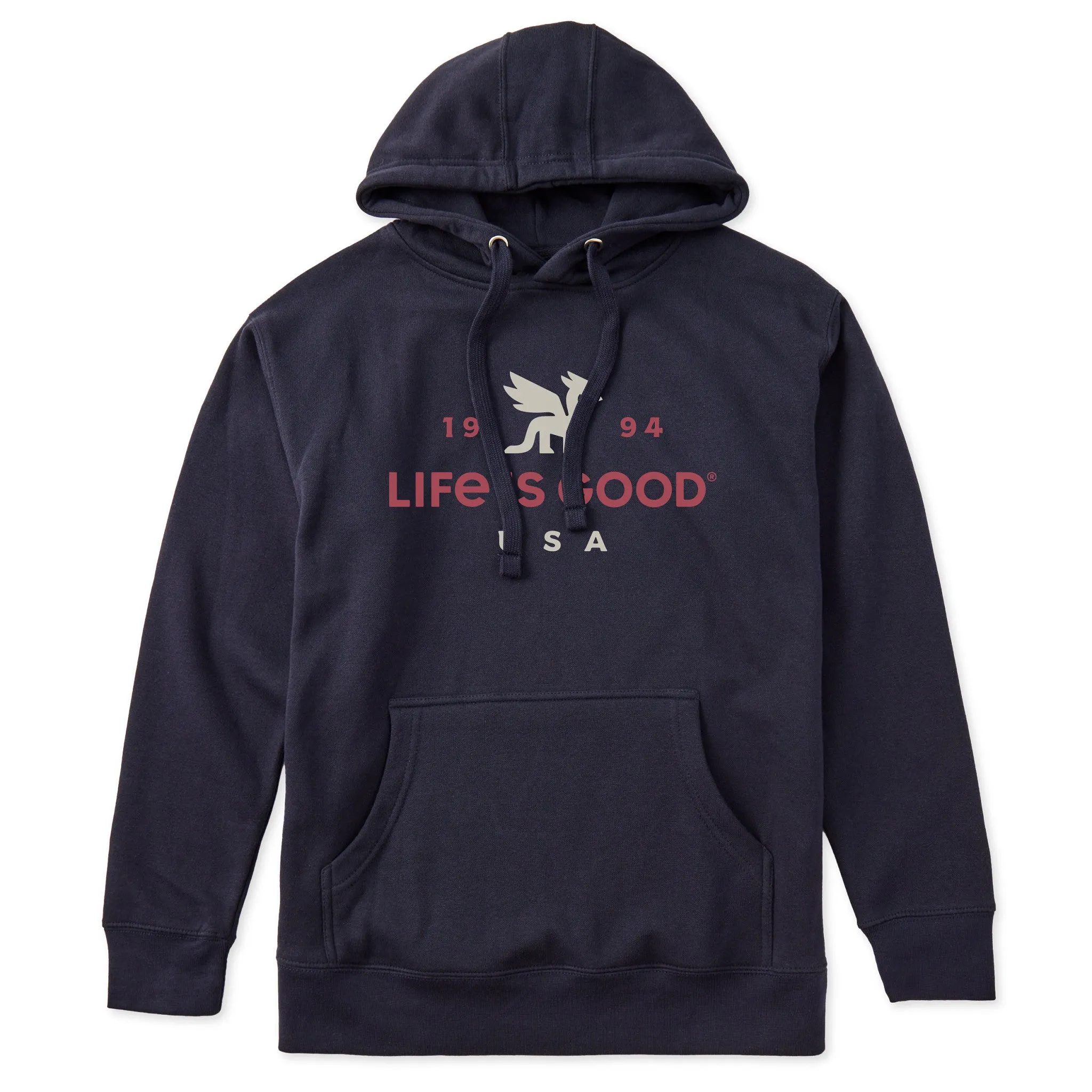 Adult Unisex USA Dragon Every Wear Hoodie Sweatshirt sold by Life is Good