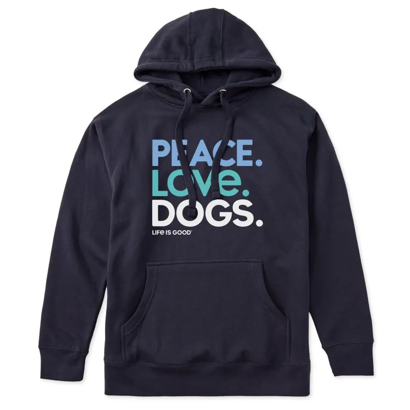 Adult Unisex Peace Love Dogs Every Wear Hoodie Sweatshirt sold by Life is Good