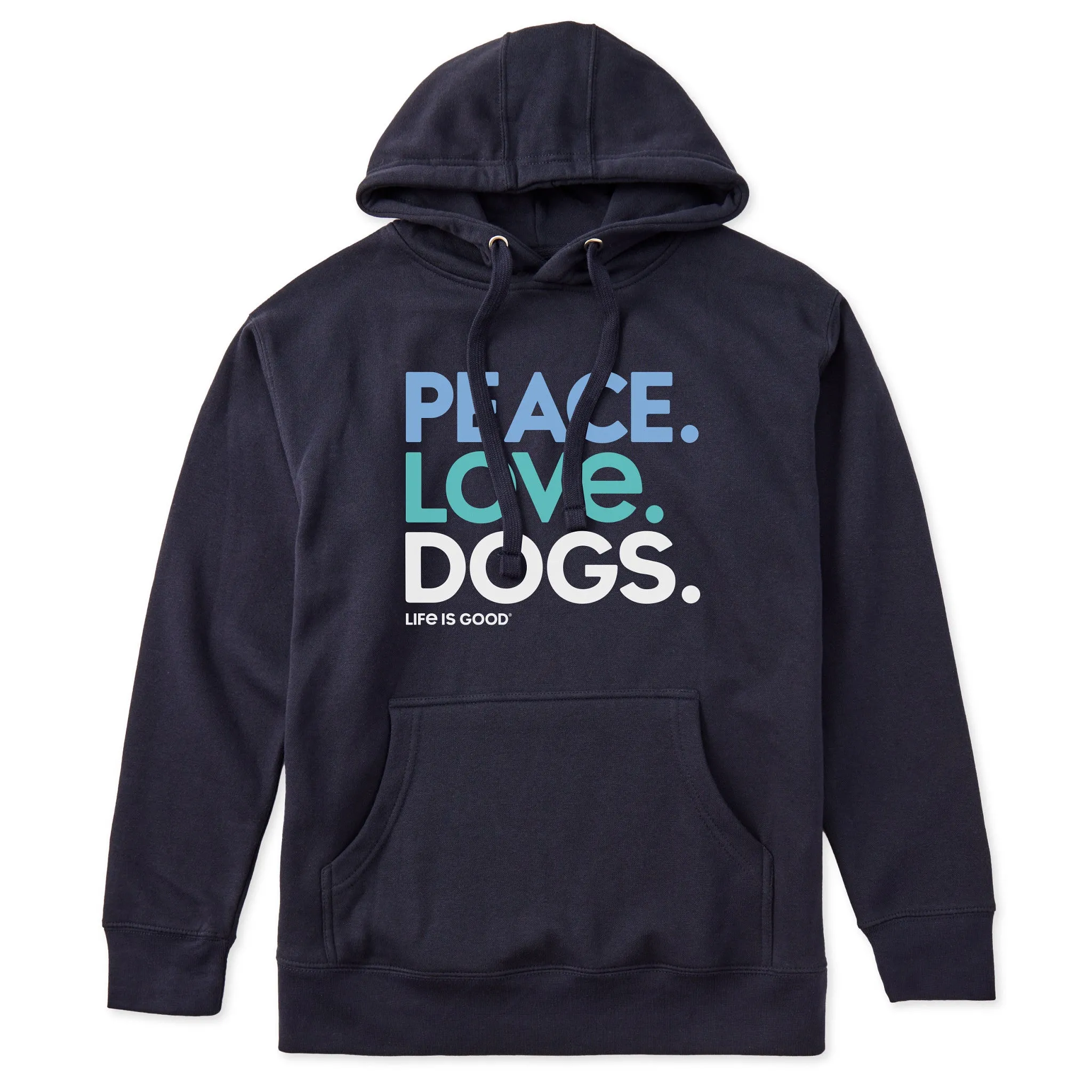 Adult Unisex Peace Love Dogs Every Wear Hoodie Sweatshirt sold by Life is Good