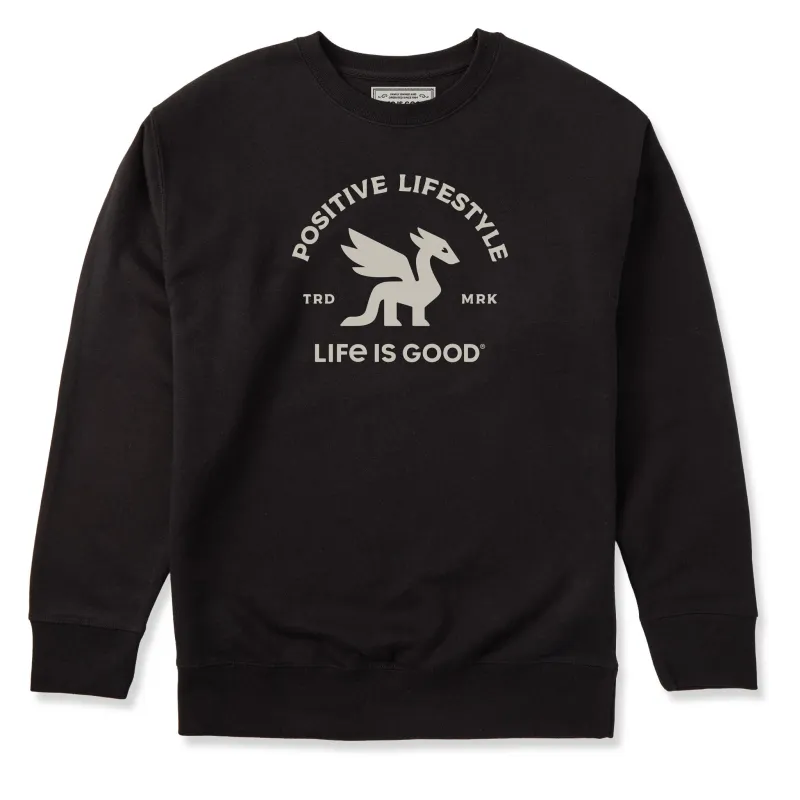 Adult Unisex Positive Lifestyle Dragon Every Wear Crew Sweatshirt sold by Life is Good