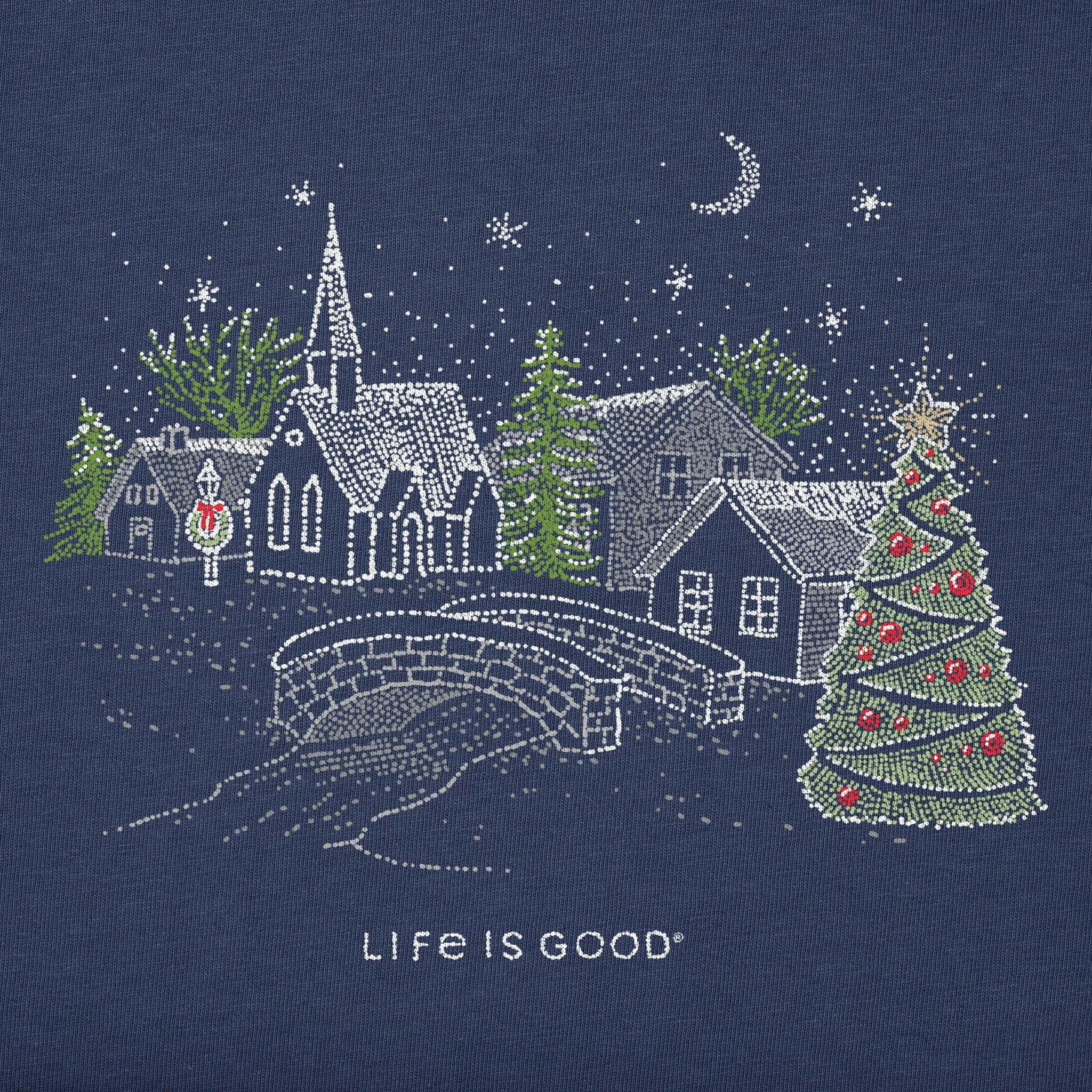 Women's Village Scene Long Sleeve Crusher Vee sold by Life is Good product image thumbnail 2