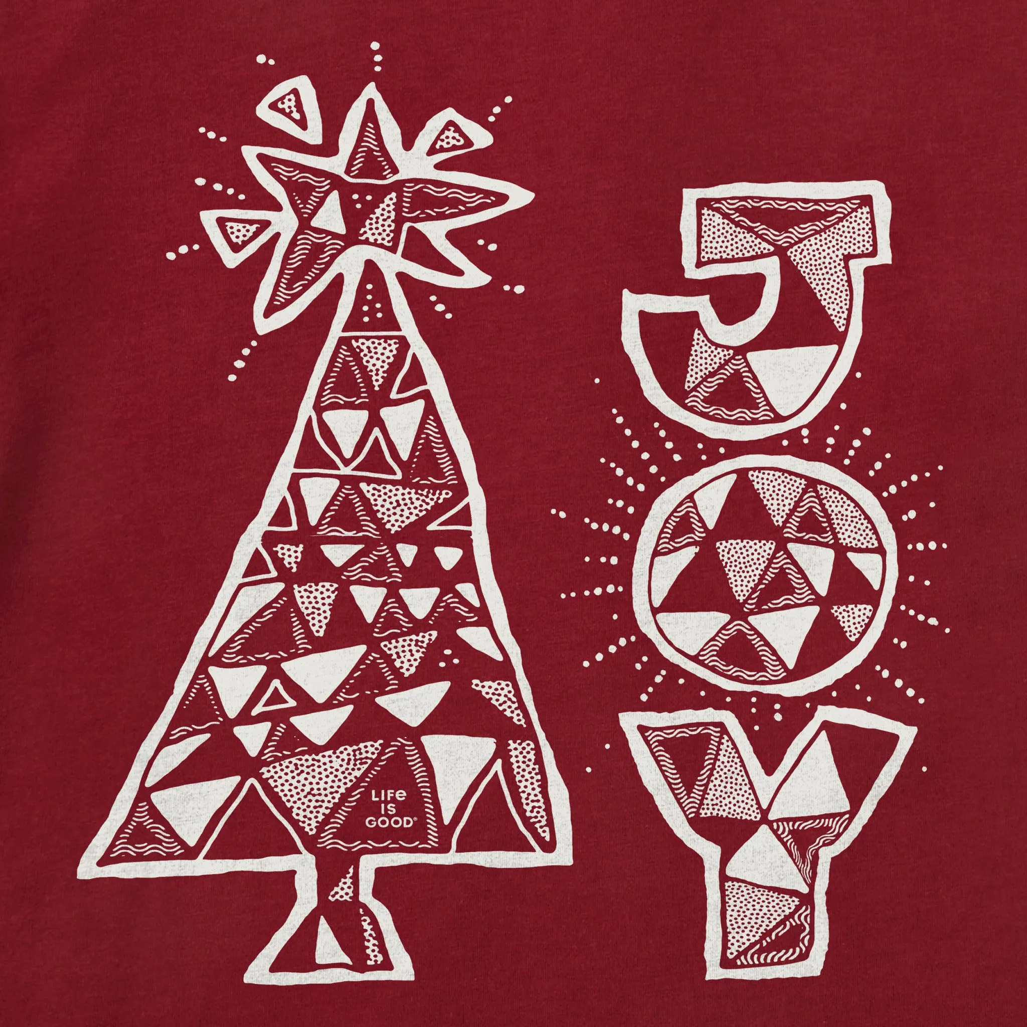 Women's Christmas Joy Long Sleeve Crusher Vee sold by Life is Good product image thumbnail 2