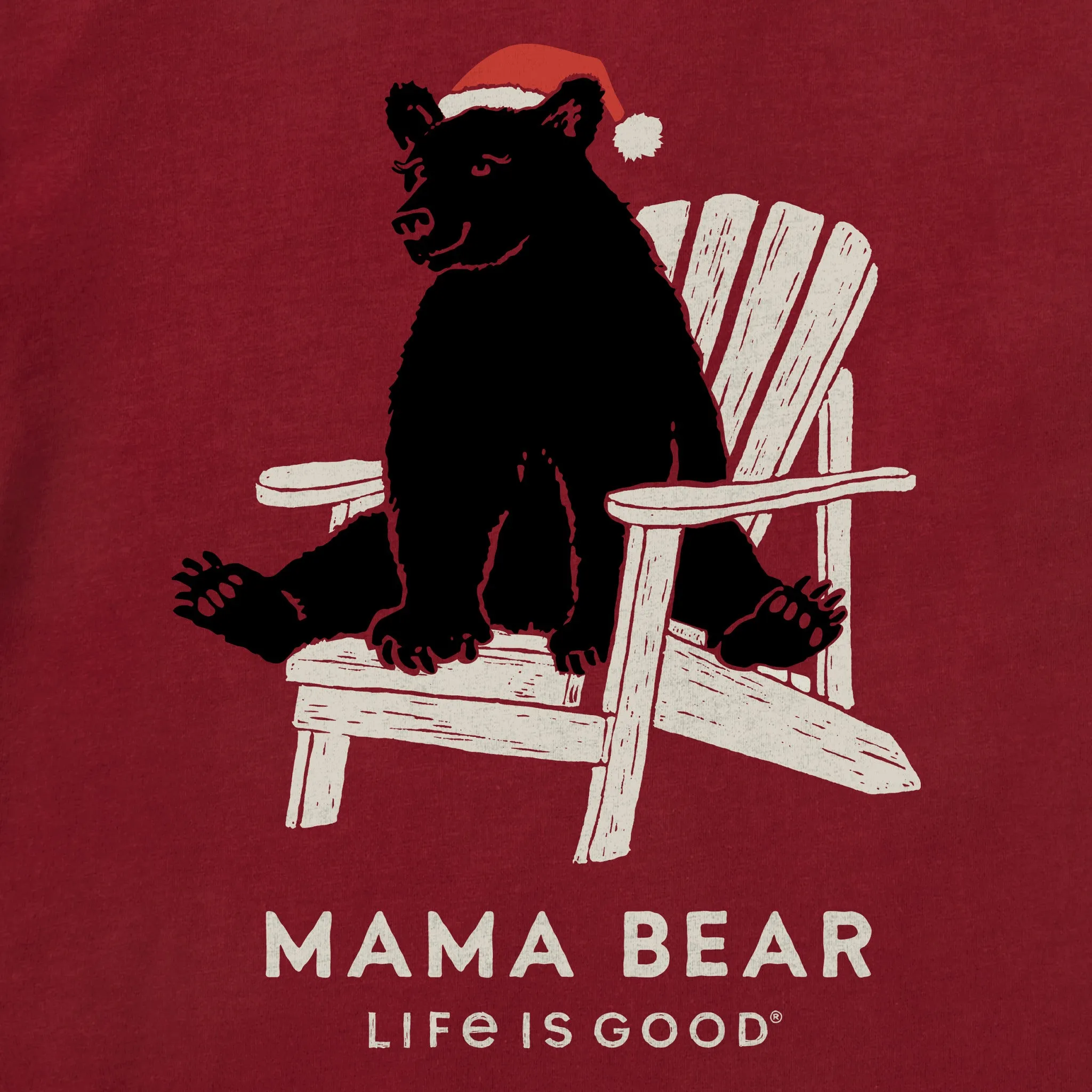 Women's Holiday Adirondack Mama Bear Long Sleeve Crusher Vee sold by Life is Good product image thumbnail 2