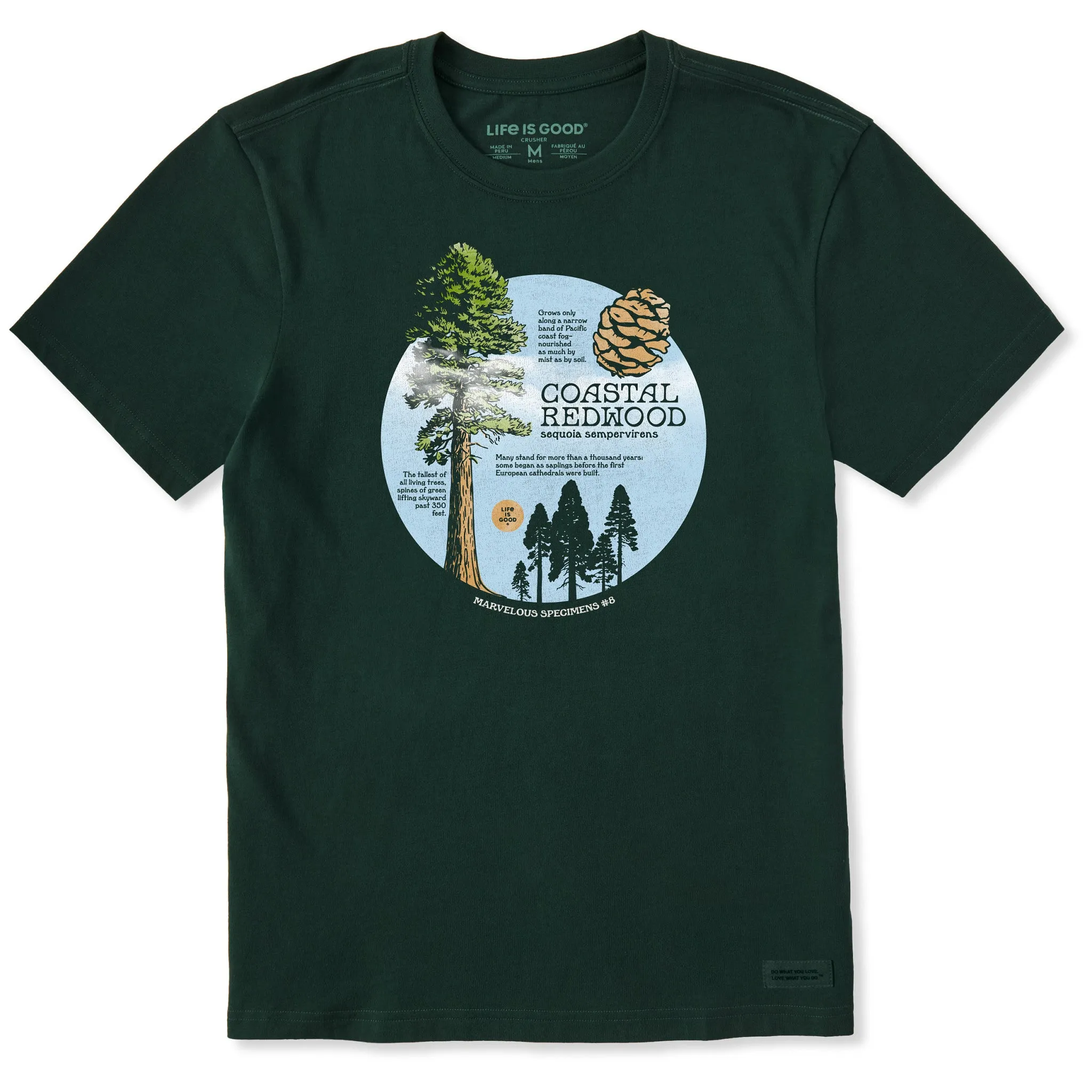 Men's Coastal Redwood Short Sleeve Crusher Tee sold by Life is Good