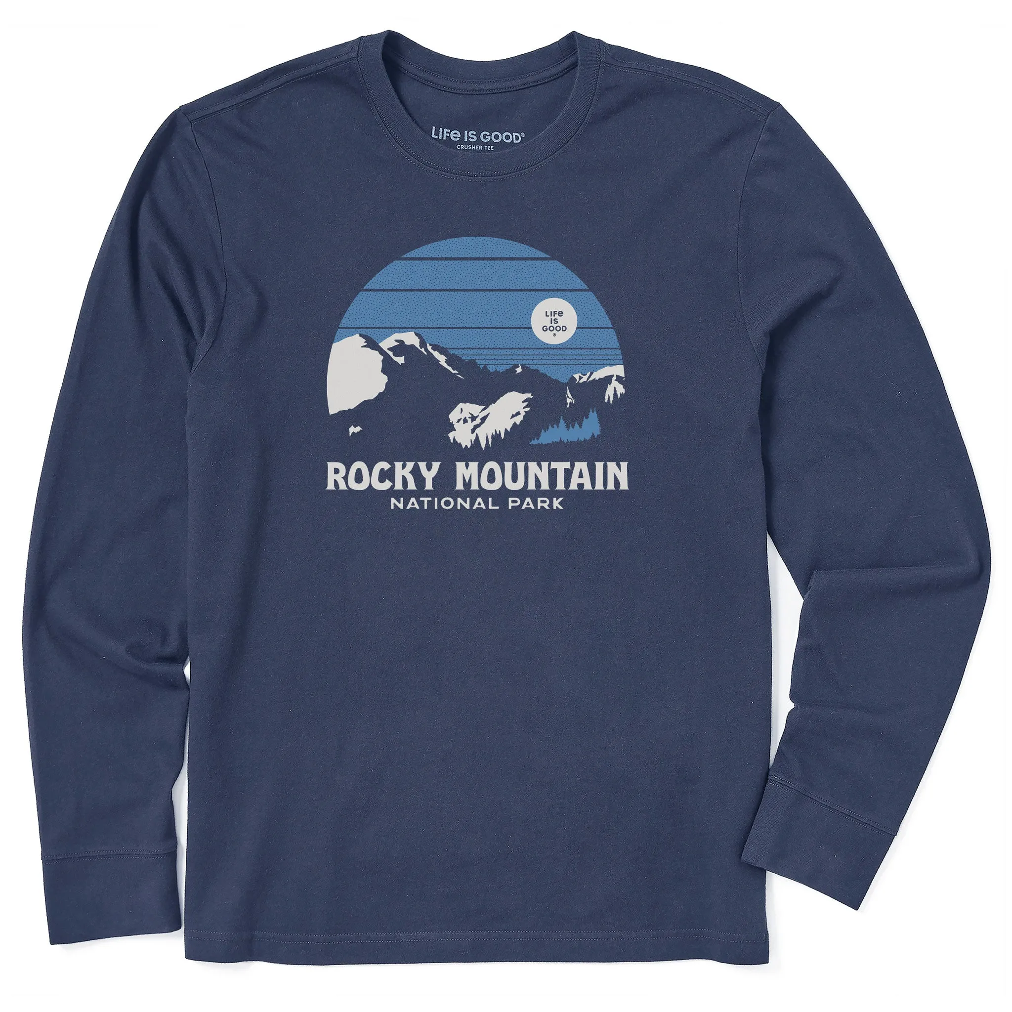 Men's Rocky Mountain National Park Long Sleeve Crusher Tee sold by Life is Good
