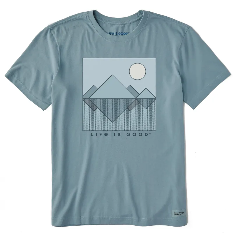Men's Geometric Reflection Short Sleeve Crusher Tee sold by Life is Good