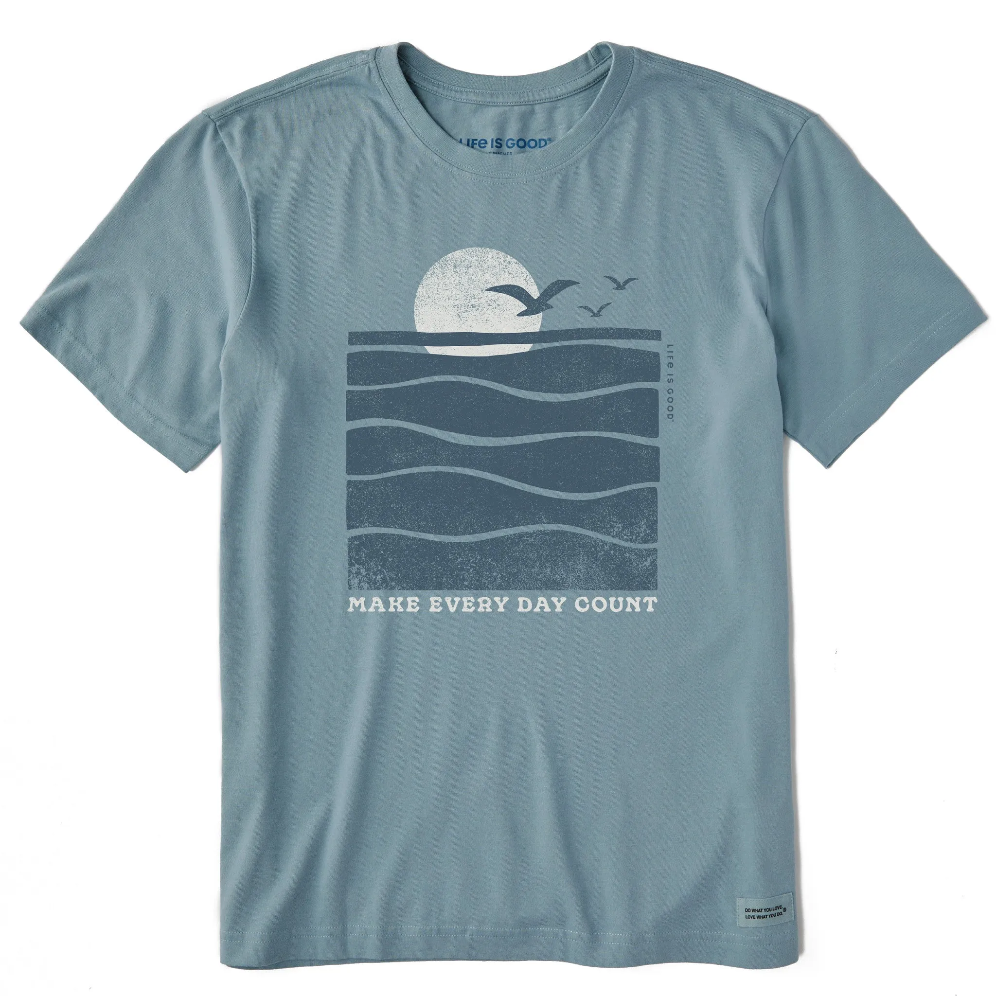 Men's Make Everyday Count Sunset Short Sleeve Crusher Tee sold by Life is Good