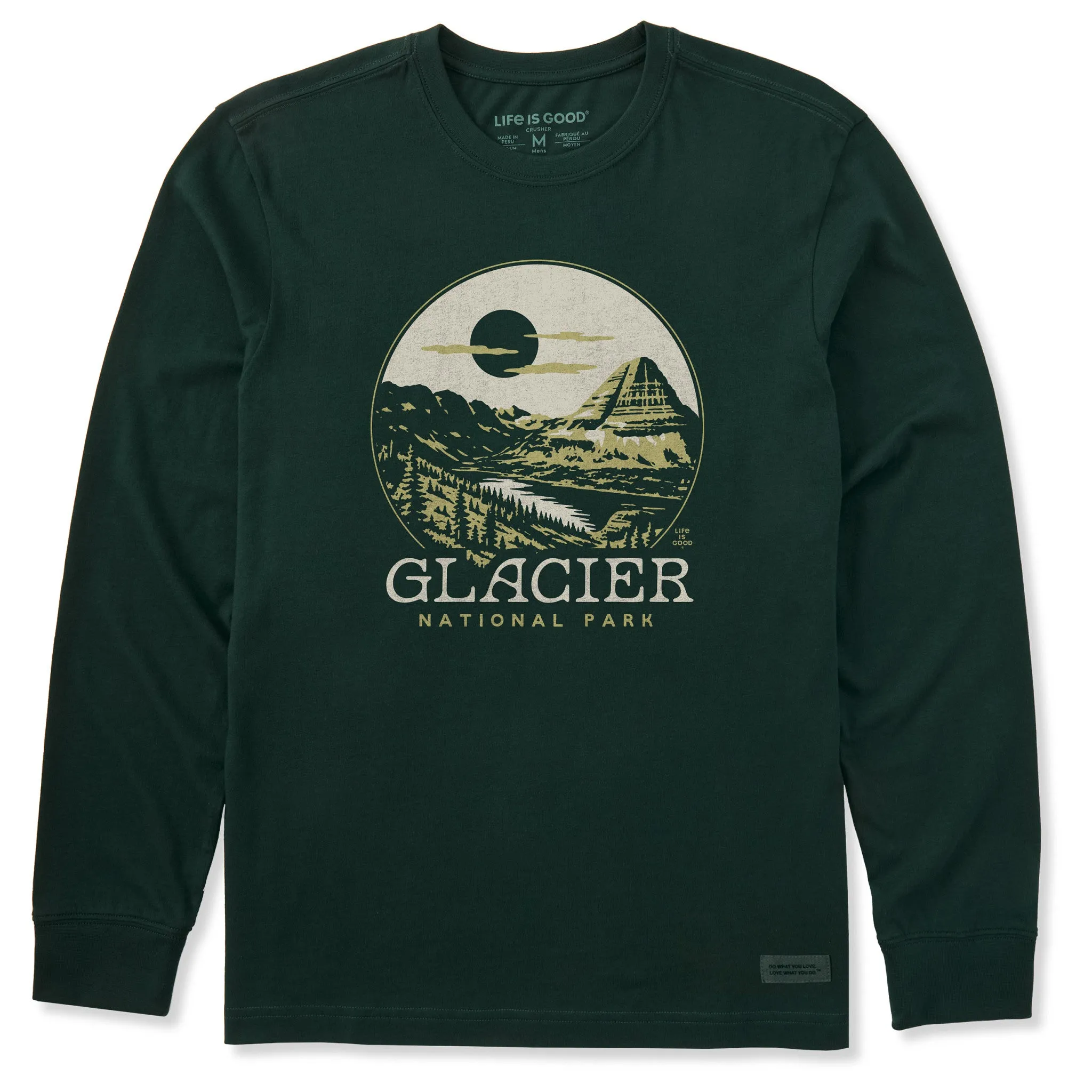 Men's Glacier Park Long Sleeve Crusher Tee sold by Life is Good
