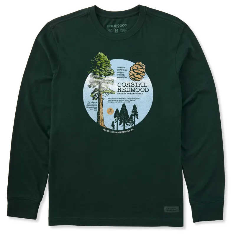 Men's Coastal Redwood Long Sleeve Crusher Tee sold by Life is Good
