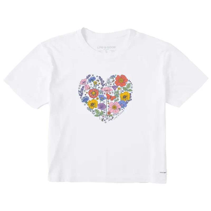 Women's My Wildflower Heart Short Sleeve Crusher Boxy Tee sold by Life is Good