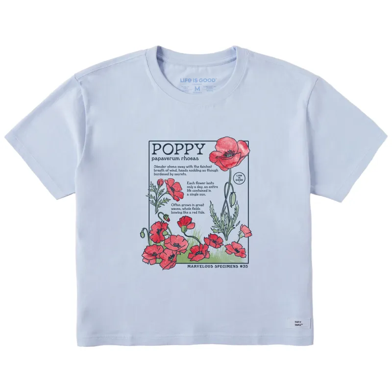 Women's Marvelous Poppy Short Sleeve Crusher Boxy Tee sold by Life is Good