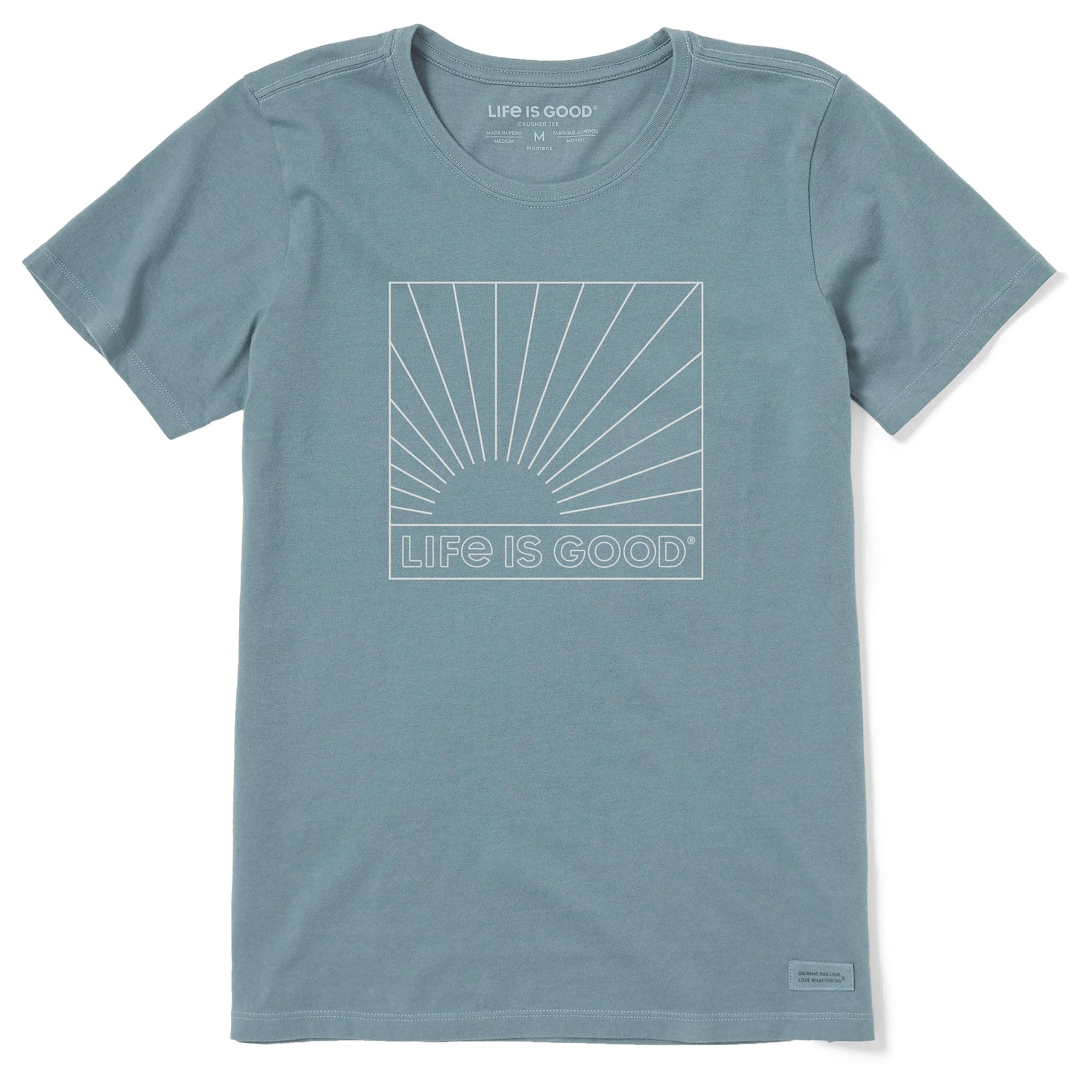 Women's Radiating Sunset Short Sleeve Crusher Tee sold by Life is Good