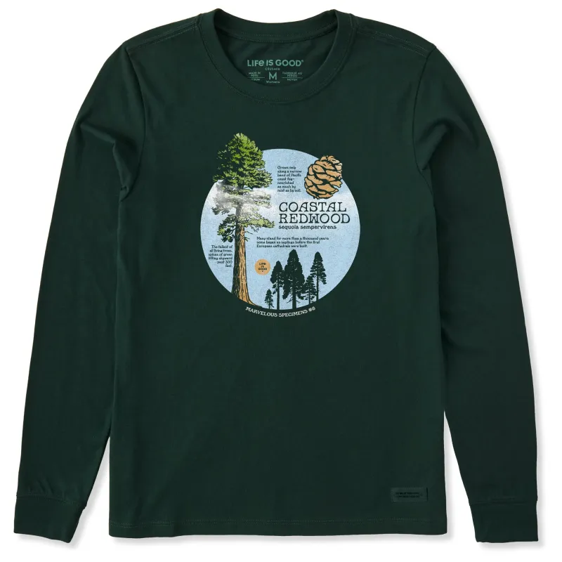 Women's Coastal Redwood Long Sleeve Crusher Tee made by Life is Good