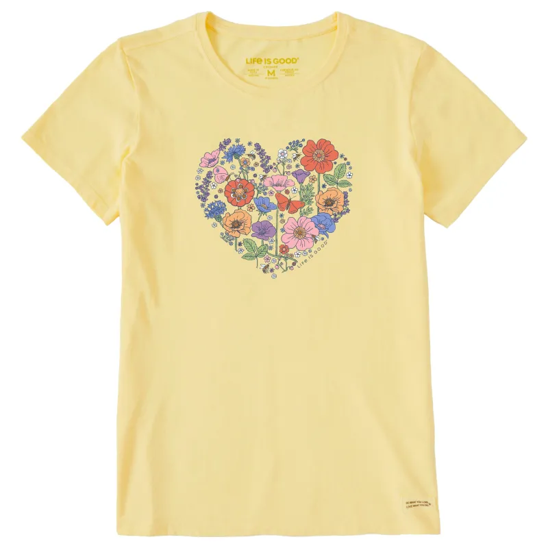 Women's My Wildflower Heart Short Sleeve Crusher Tee sold by Life is Good