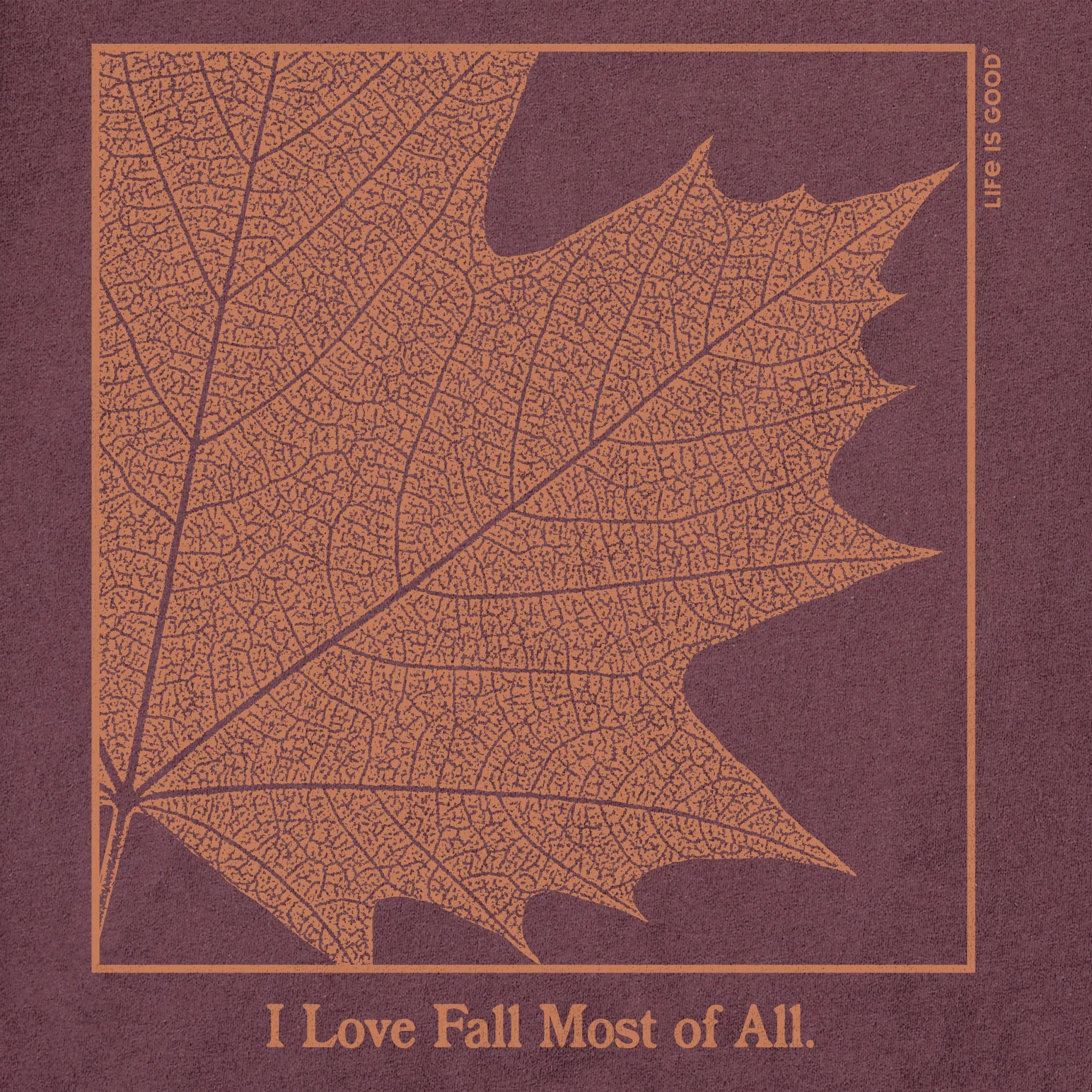 Women's Maple Leaf Most of All Long Sleeve Crusher Tee sold by Life is Good product image thumbnail 2