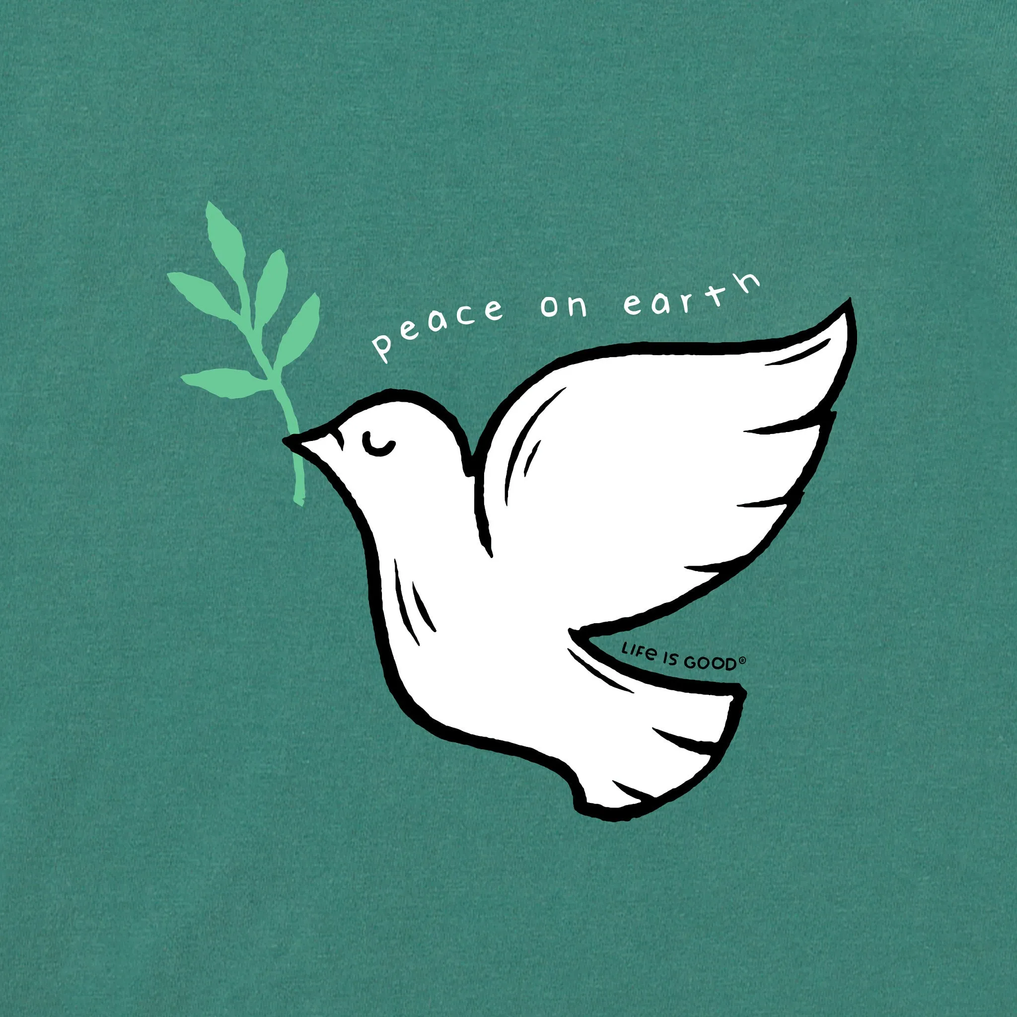 Women's Peace on Earth Dove Long Sleeve Crusher Tee sold by Life is Good product image thumbnail 2