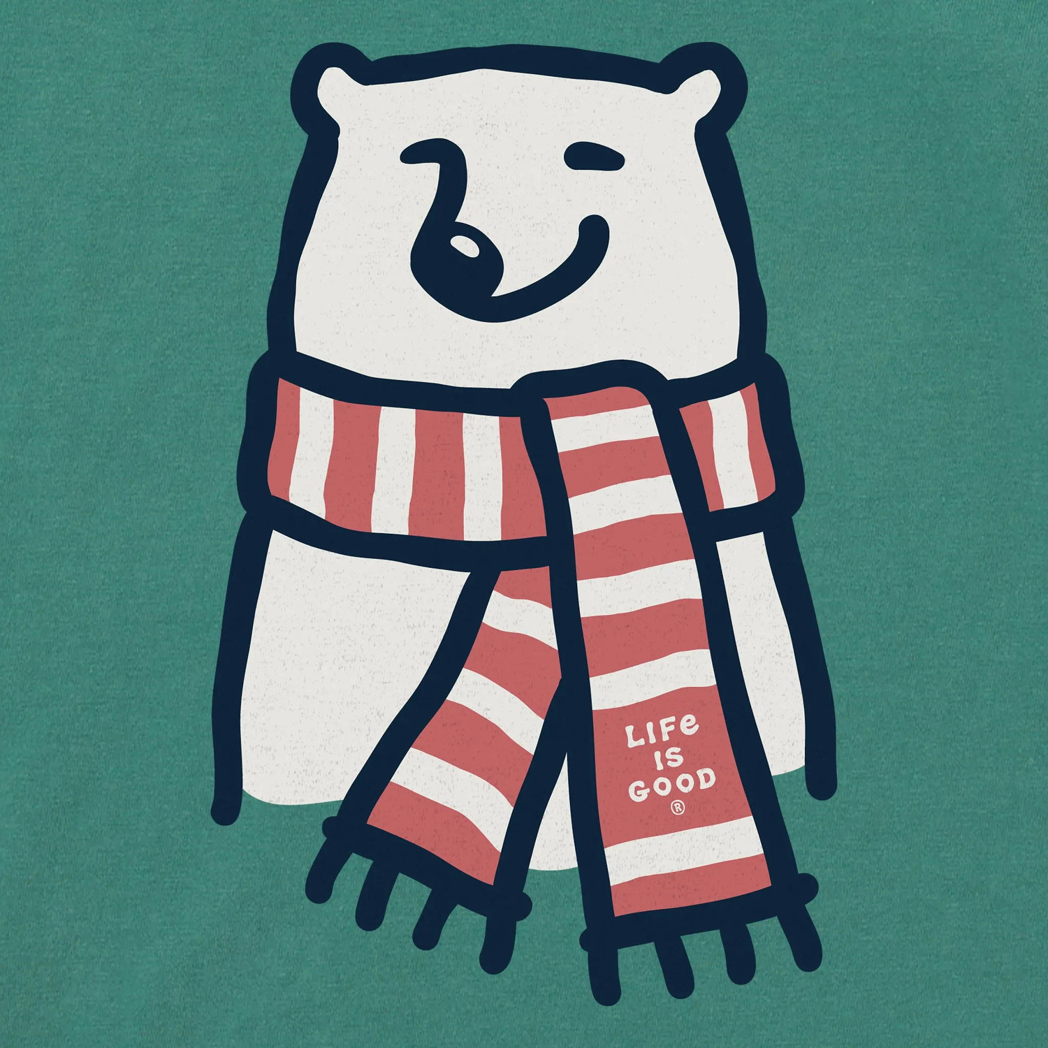 Women's Winter Polar Bear Long Sleeve Crusher Tee sold by Life is Good product image thumbnail 2