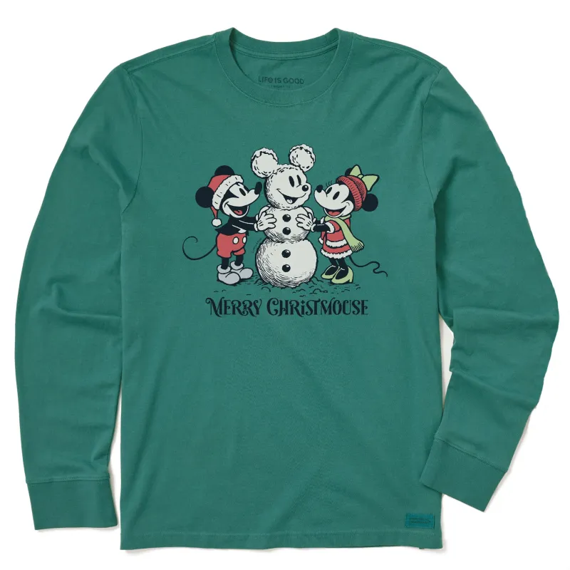 Men's Merry Christmouse Long Sleeve Crusher Tee sold by Life is Good