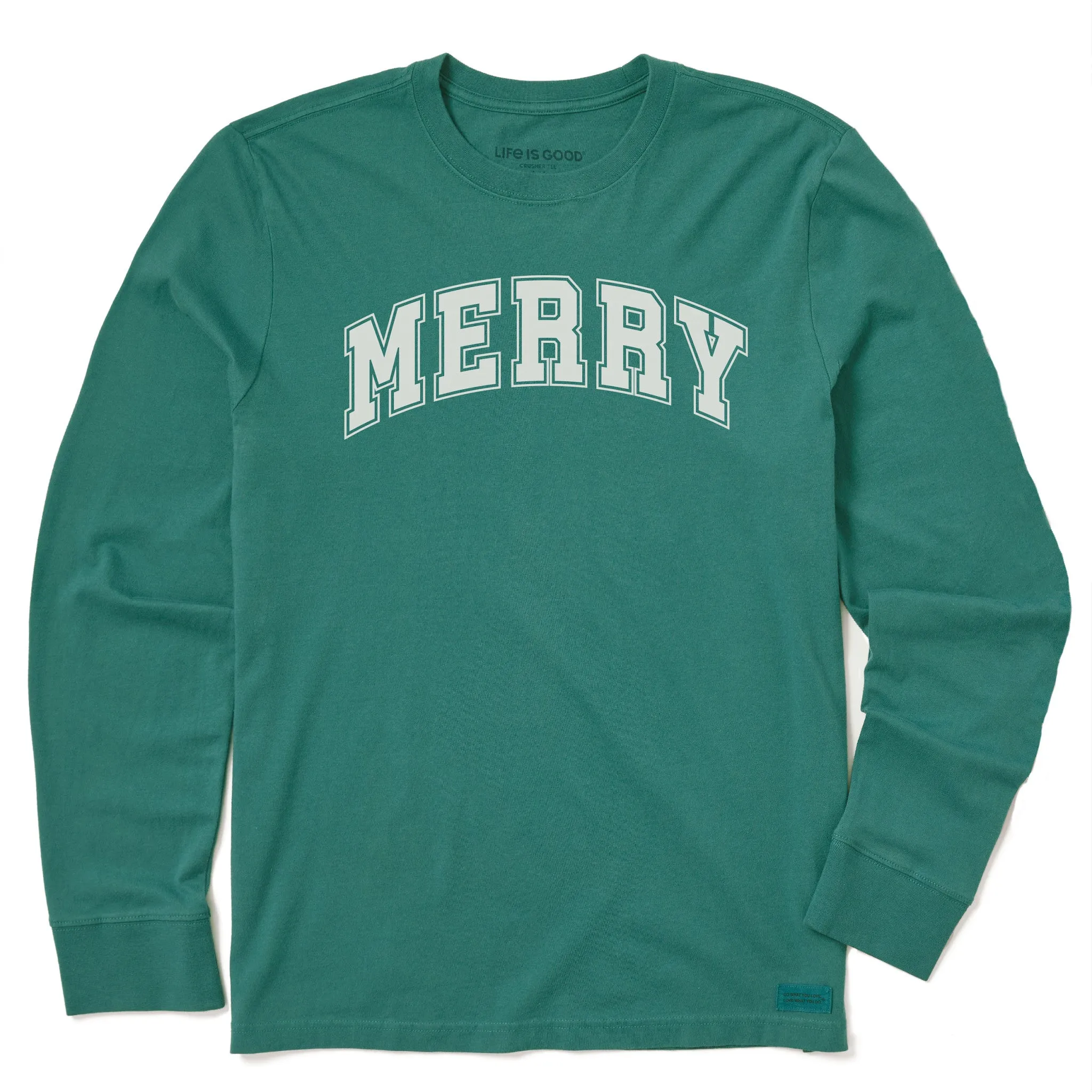 Men's Merry Arch Long Sleeve Crusher Tee sold by Life is Good