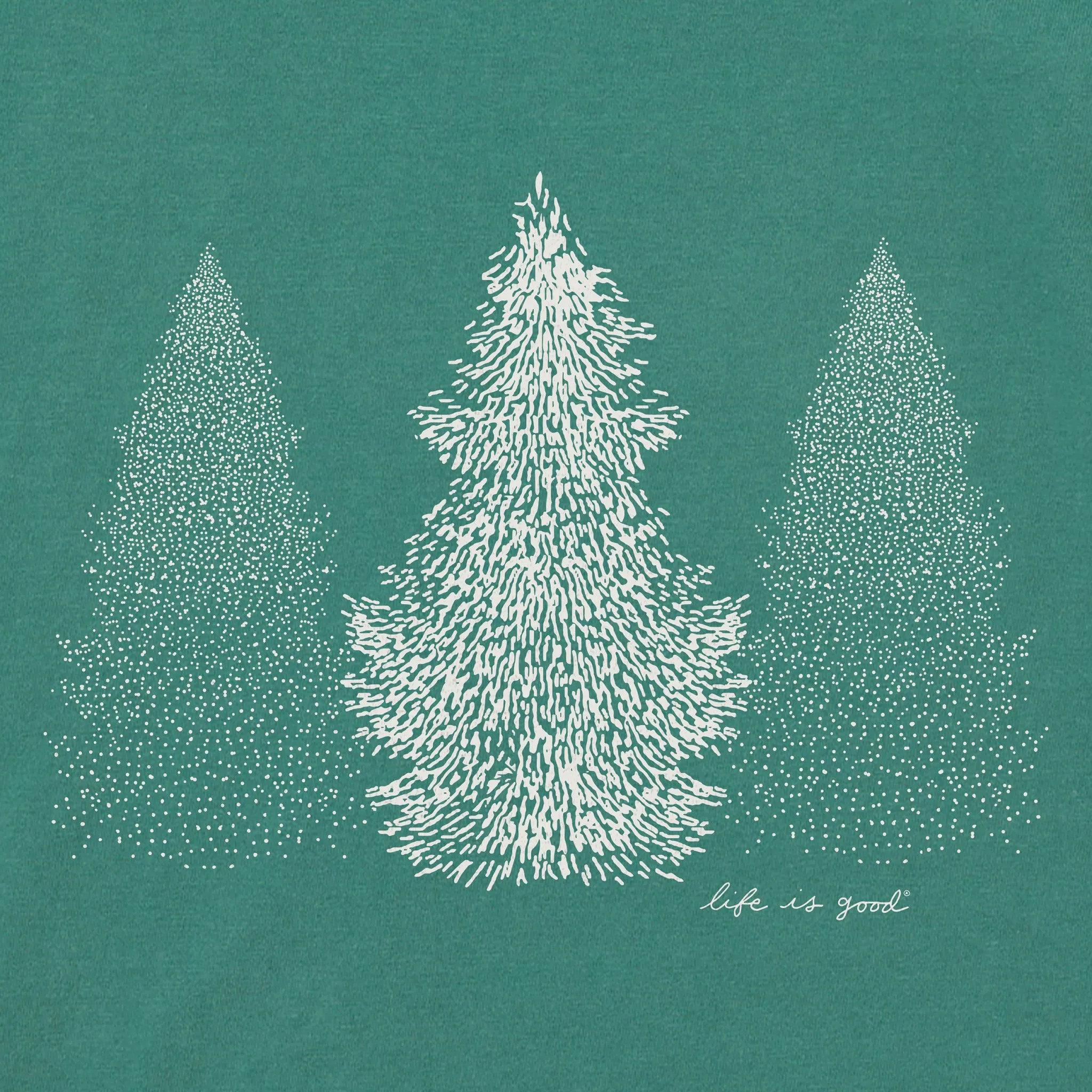 Men's Pine Trio Long Sleeve Crusher Tee sold by Life is Good product image thumbnail 2