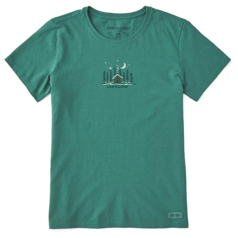 Women's Tiny Snowy Cabin Short Sleeve Crusher Tee sold by Life is Good