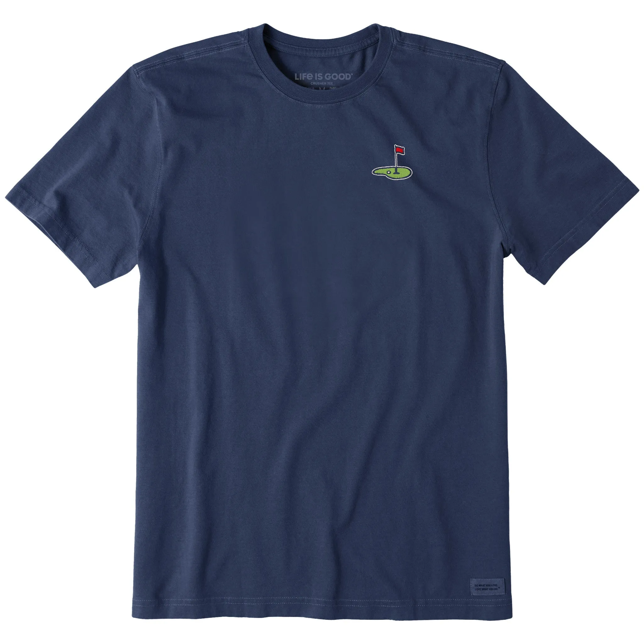 Men's Embroidered Golf Flag Short Sleeve Crusher Tee sold by Life is Good