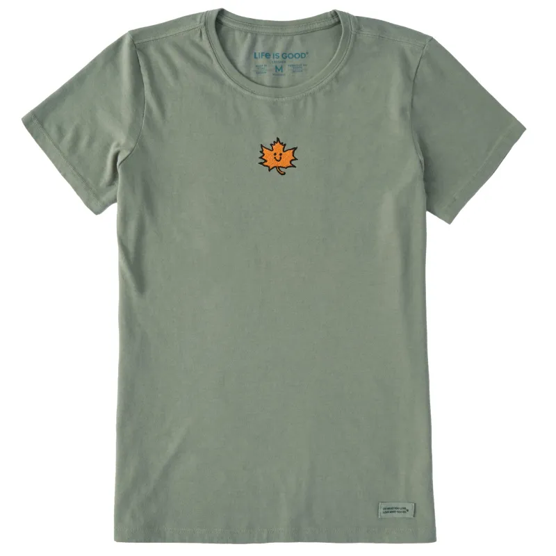 Women's Happy Fall Leaf Short Sleeve Crusher Tee sold by Life is Good