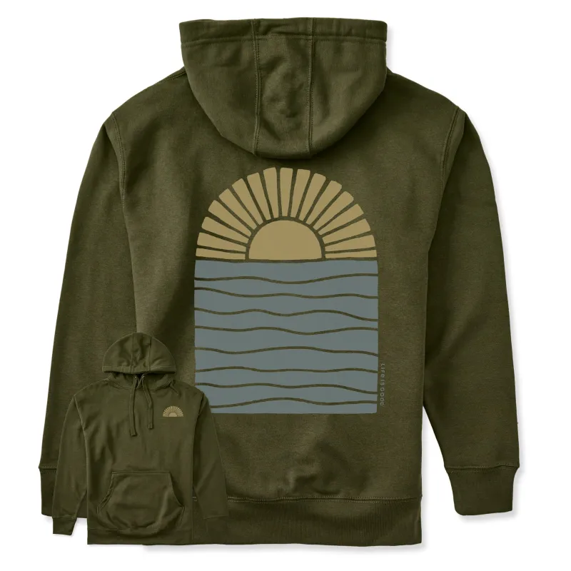 Adult Unisex Sun Over Water Every Wear Hoodie Sweatshirt sold by Life is Good