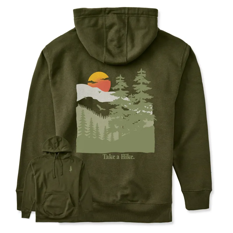 Adult Unisex Take a Hike Mountains Every Wear Hoodie Sweatshirt sold by Life is Good